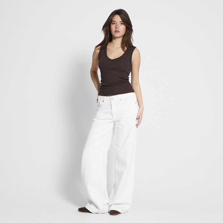 V-neck ribbed tank top "Amy"